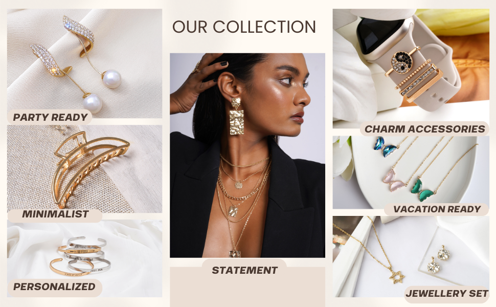 party ready minimalist jewellery set statement necklaces