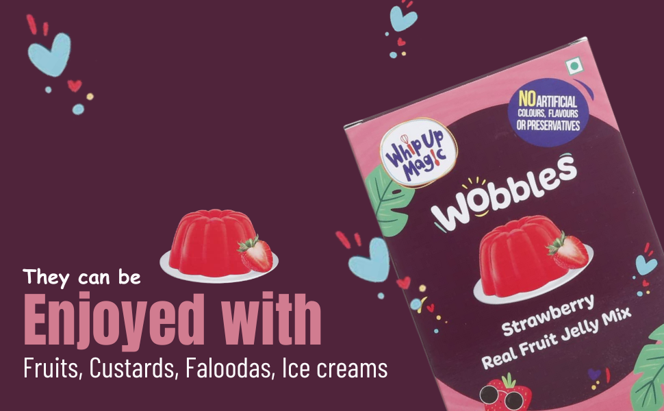 Real Fruit Strawberry Jelly Mix 80g [No Artificial Colour, Flavour