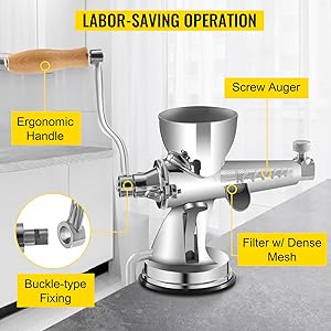 manual wheatgrass juicer with suction cup base