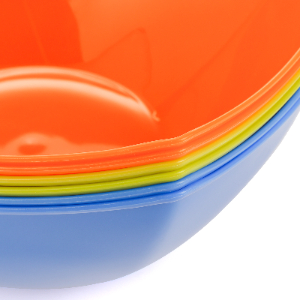 Hacaroa Set of 6 Plastic Square Salad Bowls