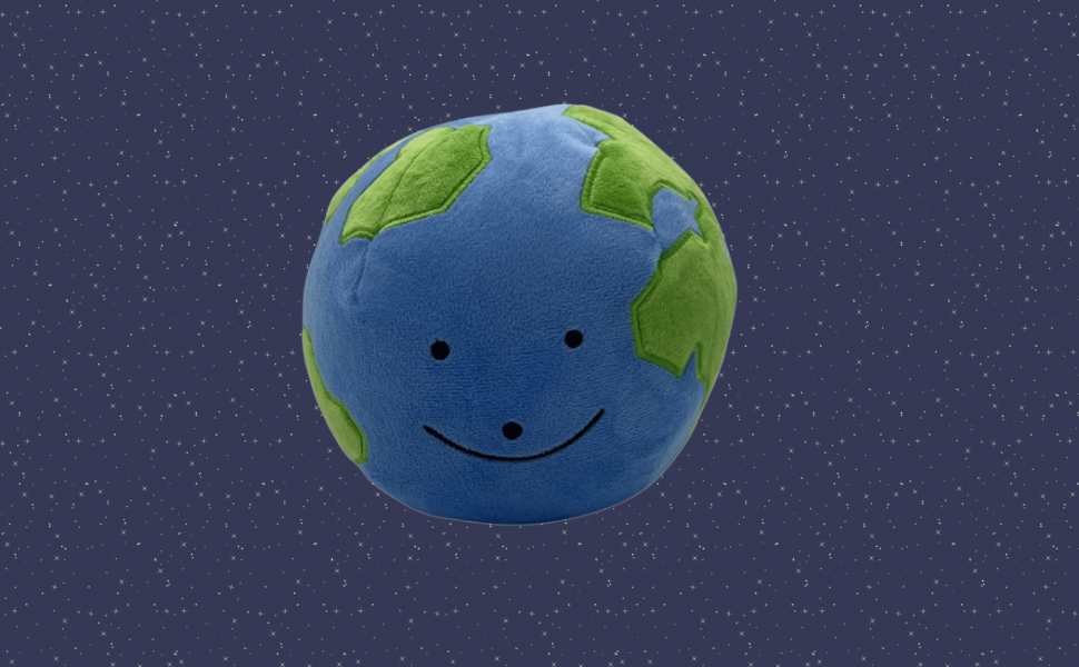 Earth Moon Reversible Plush Space soft toy globe 20cm diameter