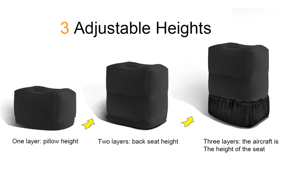 SAHEYER Inflatable Travel Foot Rest Pillow