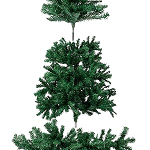 6Ft Premium Xmas Tree with 1200 Tips for Fullness - Artificial Canadian Fir Full Bodied Xmas Tree