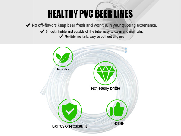healthy pvc beer lines (kegerator replacement parts)