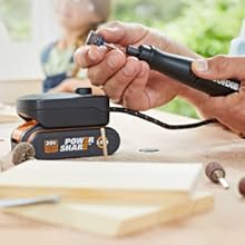 WORX MakerX 20V Rotary Engraving Tool Kit - Cordless, with Brushless Motor, Home Improvement Power Tool, for Cutting, Engraving, Dremel, and Crafting - Battery not Included 9 maker x
