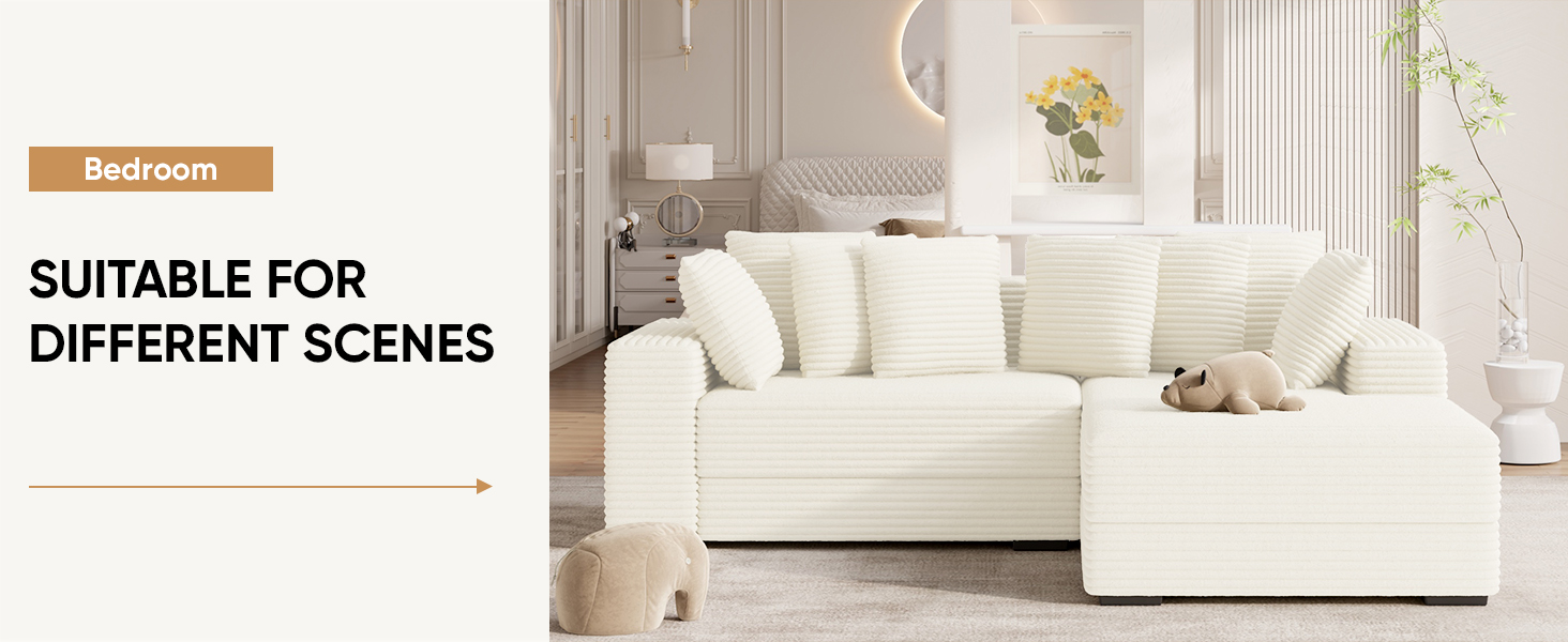 Luxanimarion 111‘’ Modular Chaise Sofa Couch