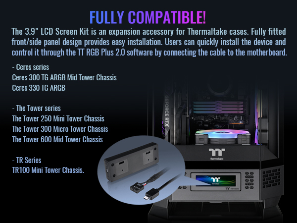 Amazon.com: Thermaltake Tower 300/600 Series LCD Panel Kit