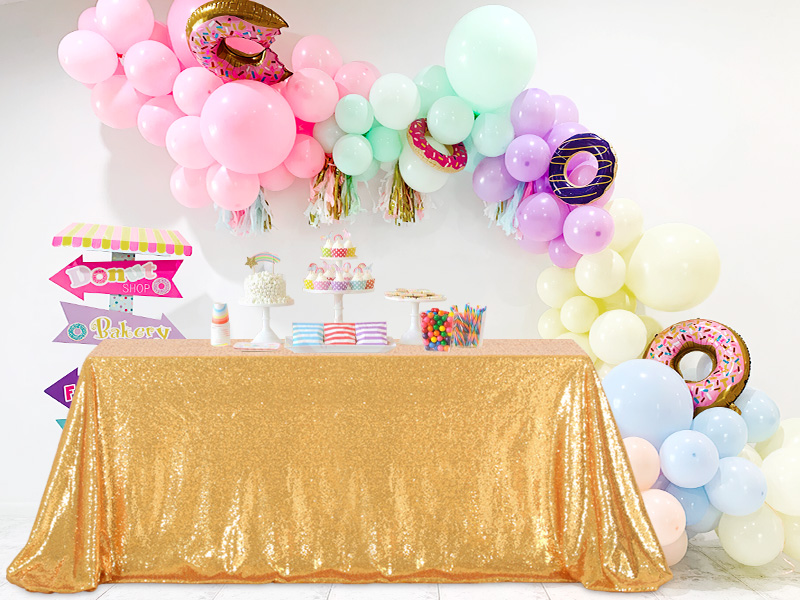 sequin tablecloth rectangle table cover