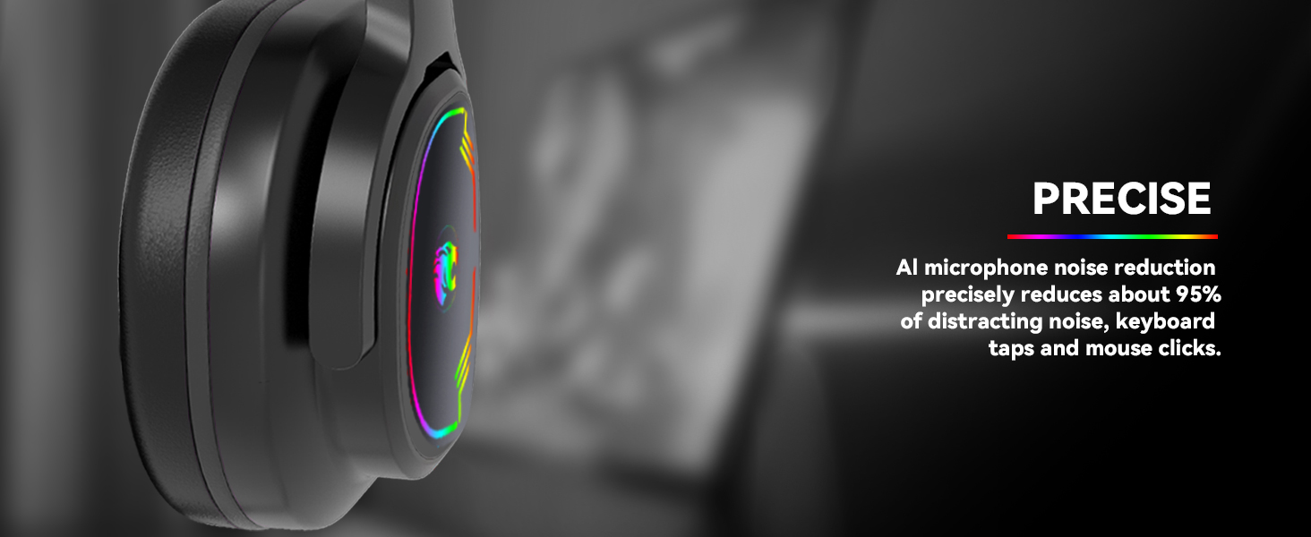 Gaming Headphones with Microphone Noise Reduction