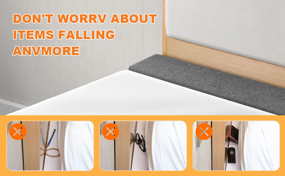 Custom Size Bed Gap Filler, 45D Sponge Headboard Gap Filler King, Bed