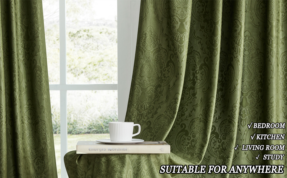 Bagaille VELOURS CURTAIN ★ GREEN Bagaille VELOURS CURTAIN ☆ GREEN