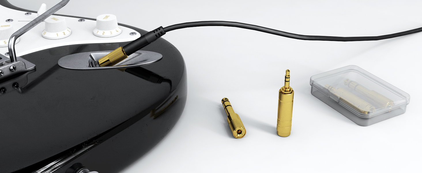 3.5mm male to 1/4" female TRS adapters