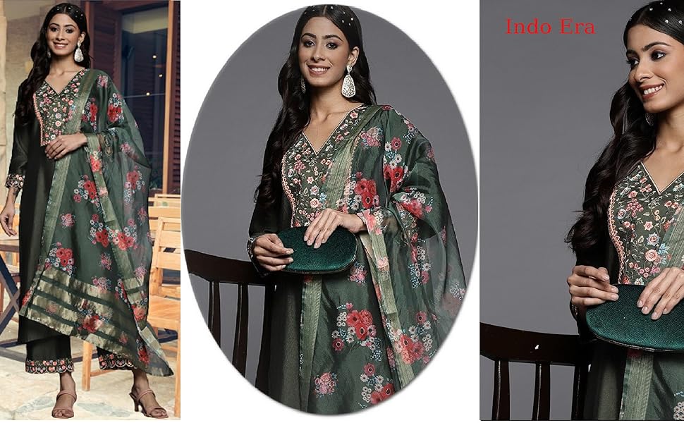 Viscose Embroidered Straight Kurta with Palazzo Dupatta Set kurta set for women summer kurta ser