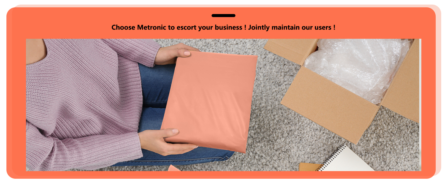 Metronic Poly Mailers 14.5X19 50 Pcs, Strong Adhesive