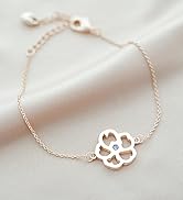 Birth Flower Personalised Bracelet
