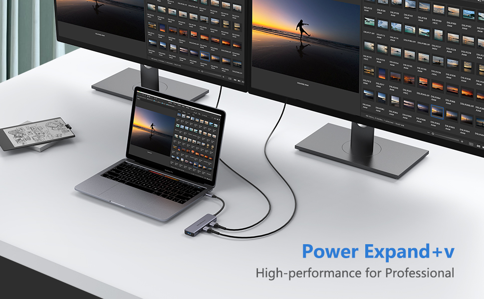 USB C to Dual HDMI Adapter Newmight 4 in 1 USB C Dongle with 2 HDMI,a