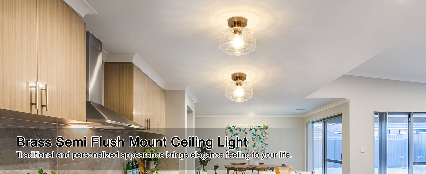 Brass ceiling light