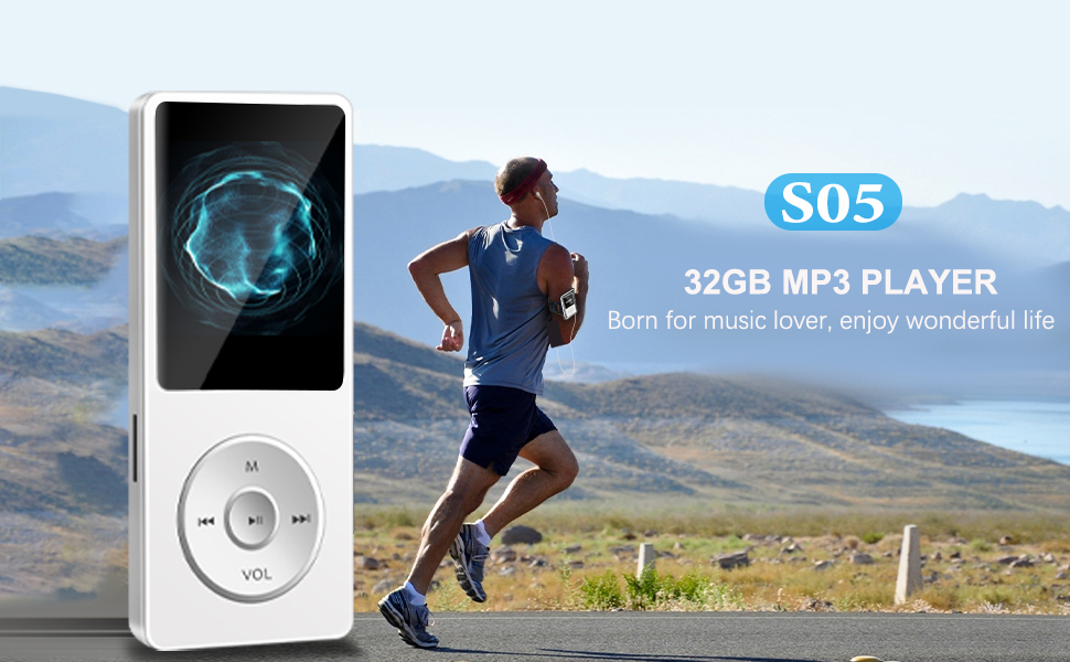 32GB MP3 Player Bluetooth mit 1.8 Zoll TFT Farbbildschirm, Tragbarer