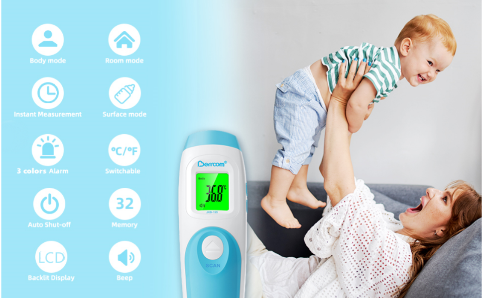Forehead Thermometer for Adults Baby Thermometer Non Contact