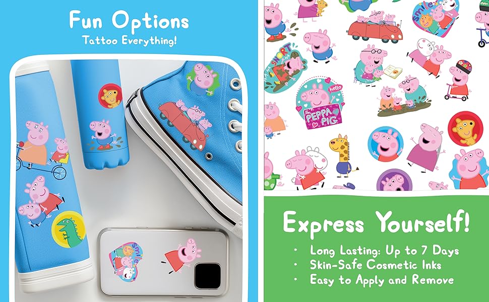 Peppa Pig Temporary Tattoos