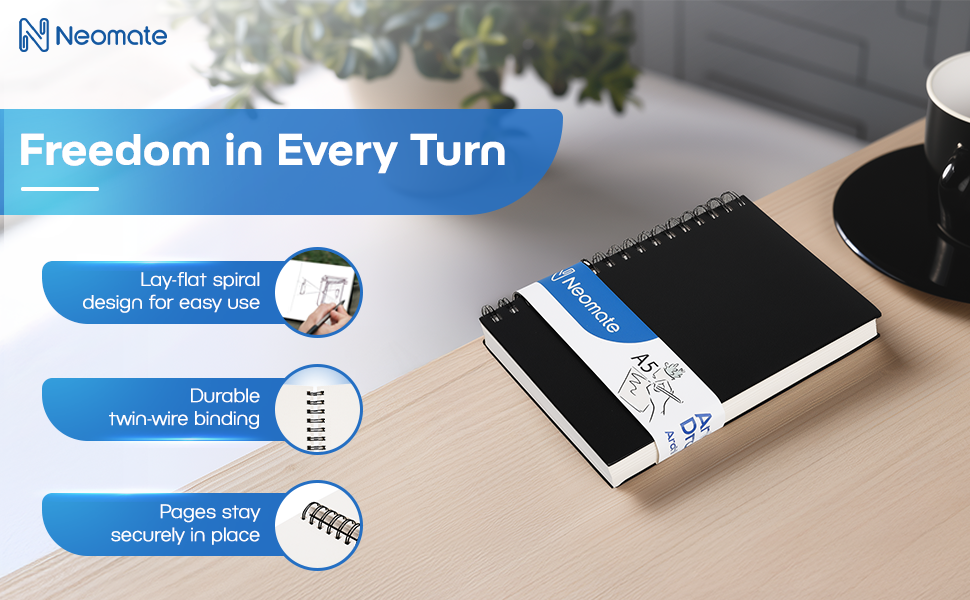 Neomate A5 Spiral Sketch Book
