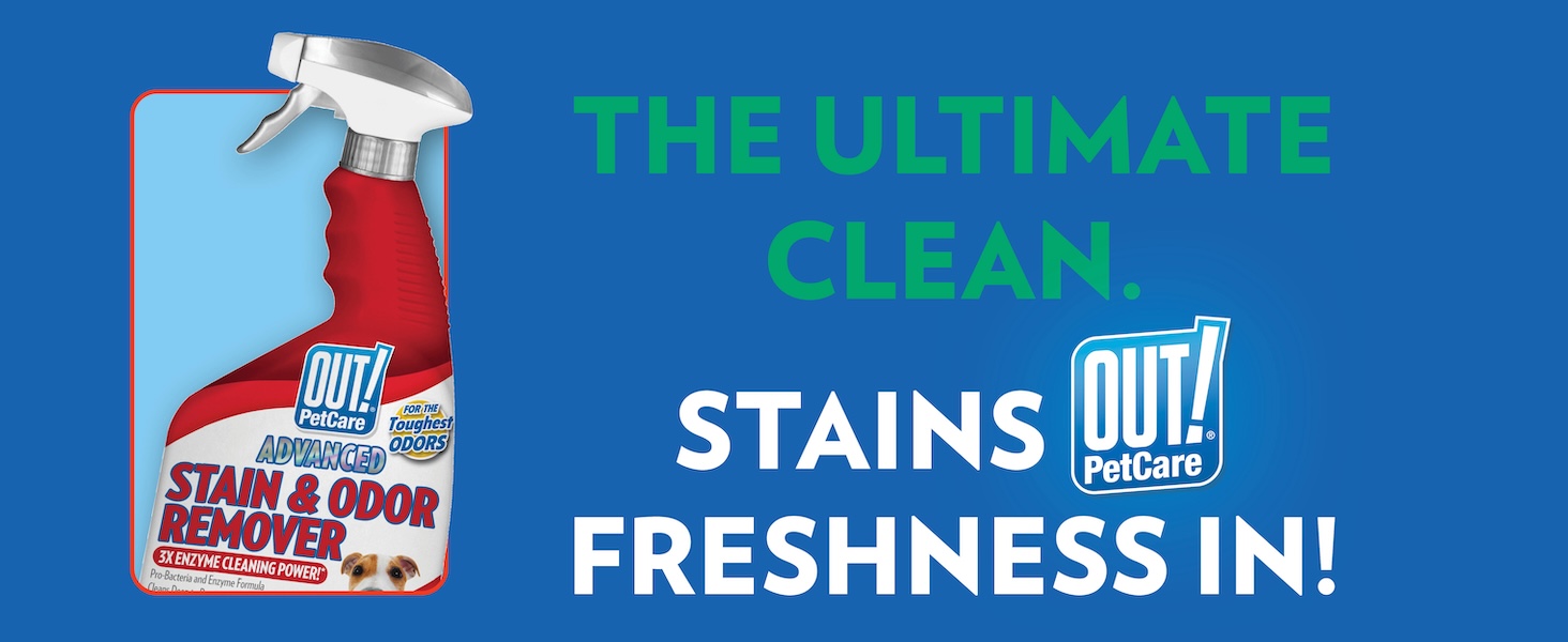 OUT! PetCare Advanced Stain and Odor Remover ProBacteria and Enzyme Formula for