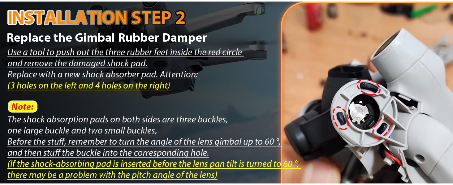 DJI mini 3/mini 3 pro Gimbal Camera Damper Rubber Cushion