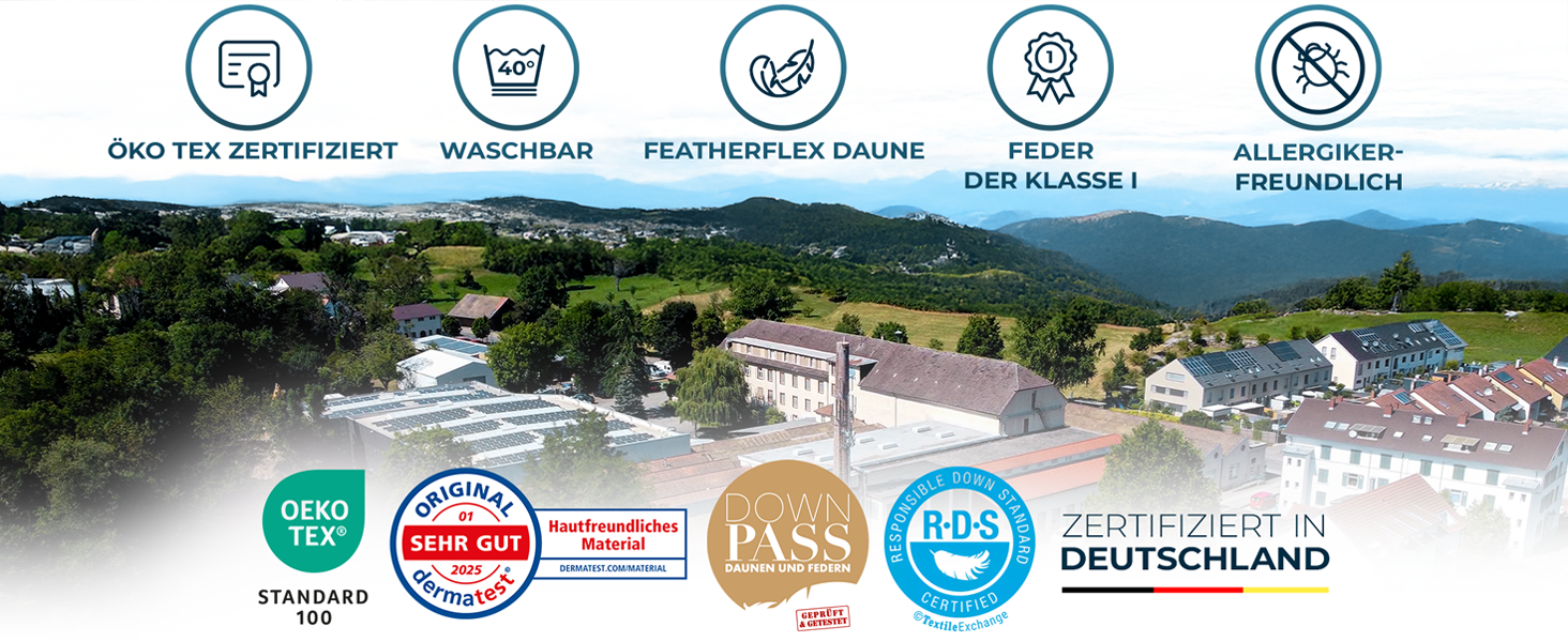 Glückstoff Daunendecke Federdecke Ganzjahresdecke