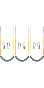 3 Green Swing Seat Heavy Duty 66 inches Chain