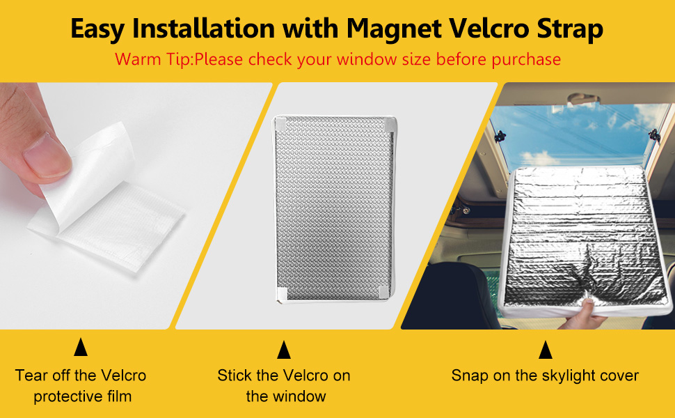 AYouge RV Skylight Cover Camper Vent Insulator 14″x22″x3