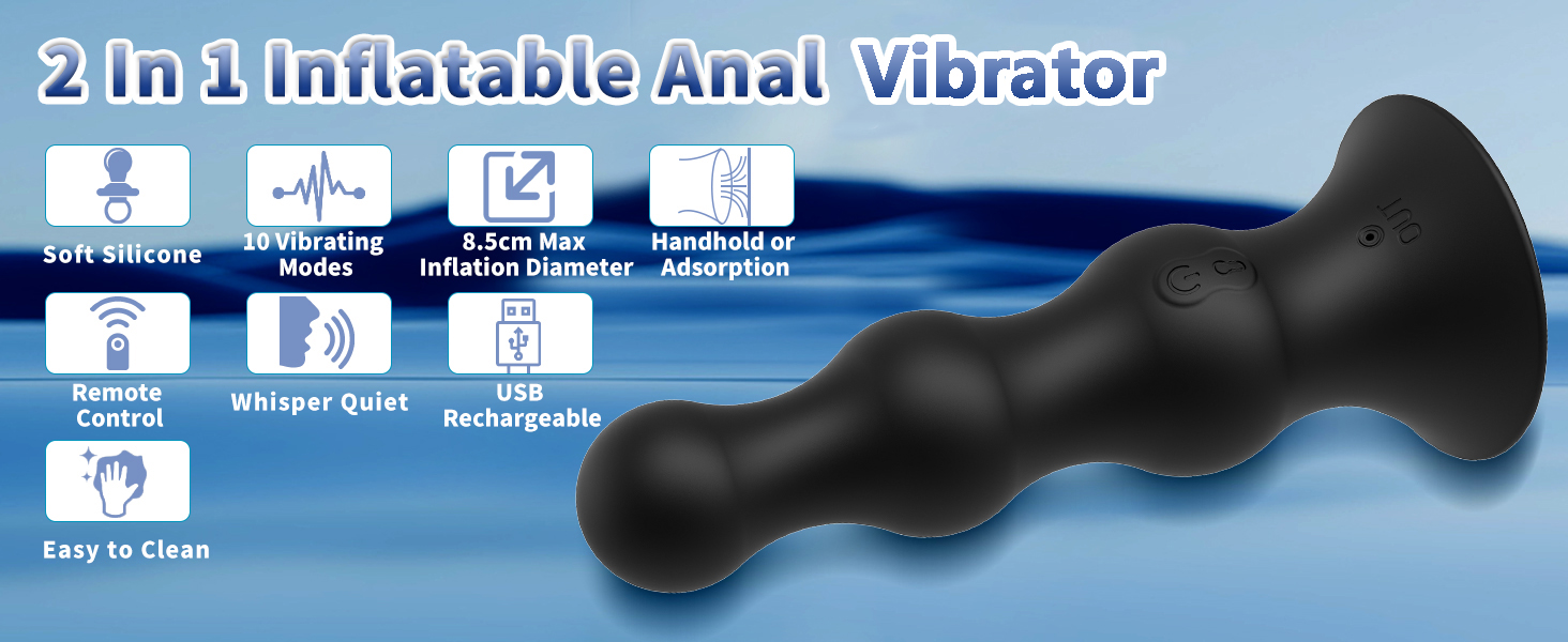  Anal Vibrator Inflatable Butt Plug Remote Prostate Massager