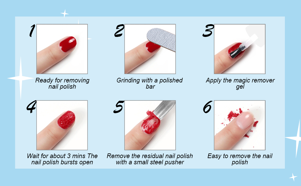 Gel Nail Polish Remover 3 Pack, Gel Remover for Nails