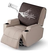 VANSOFY Recliner Chair Covers 100% Waterproof Backrest Cover Reclining Cover Non-Slip Dog Chair C...