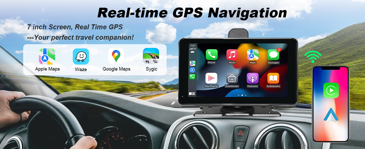 wireless carplay screen for car