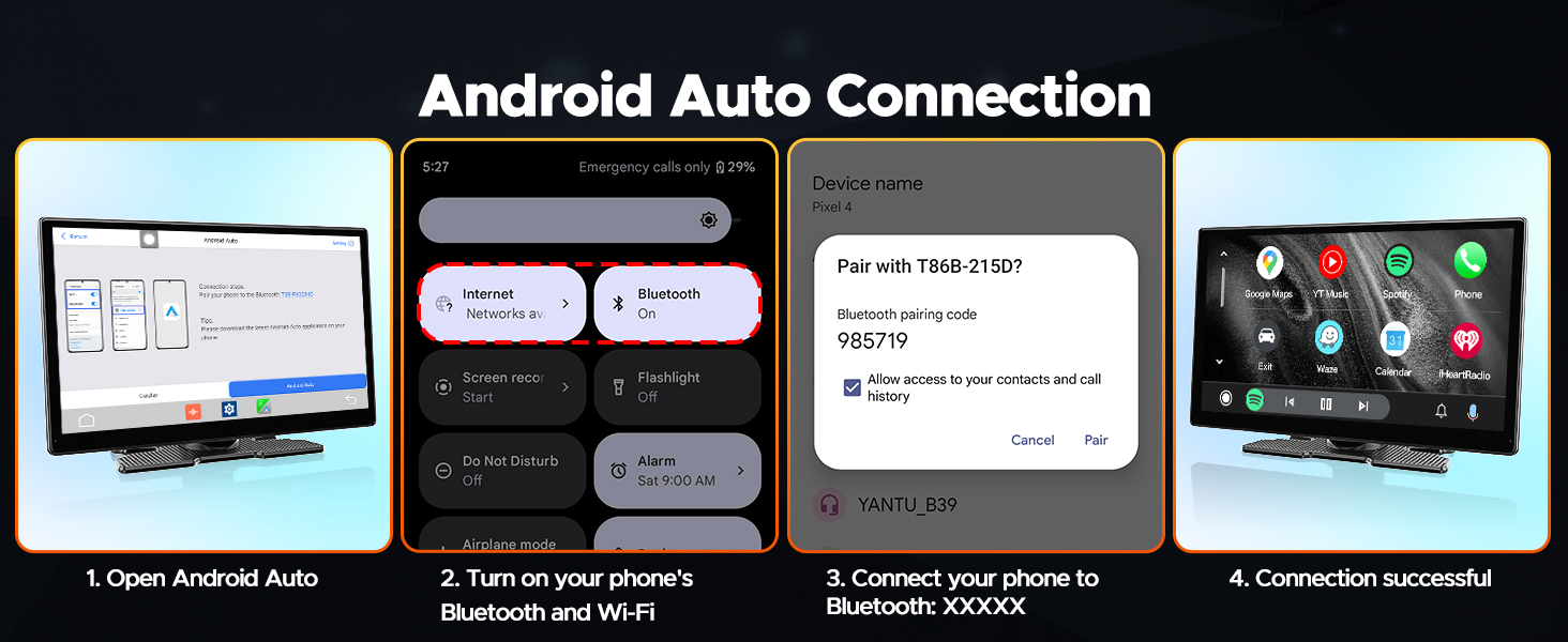 Amazon.com: Volam 9'' Carplay Screen with Netflix YouTube and 1080P ...