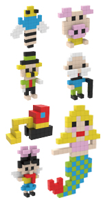 PicassoTiles 0.5" Pixel Mini Magnetic Cube Puzzle 200pcs 