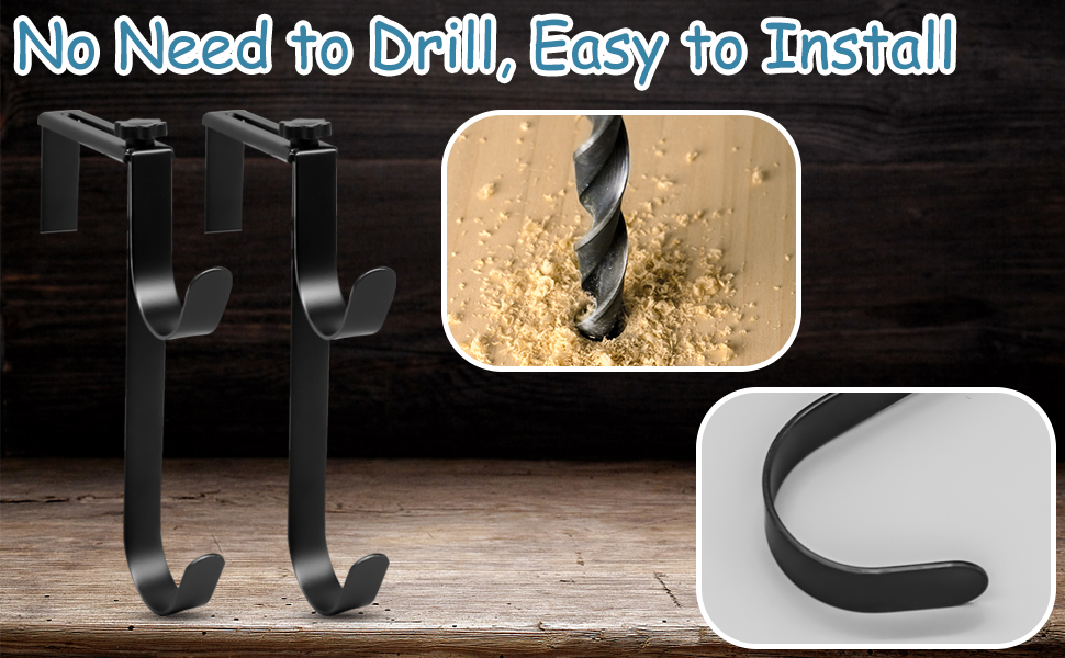 2Pcs Adjustable Pool Pole Hanger, Double Pool Hooks for Poles, Mental