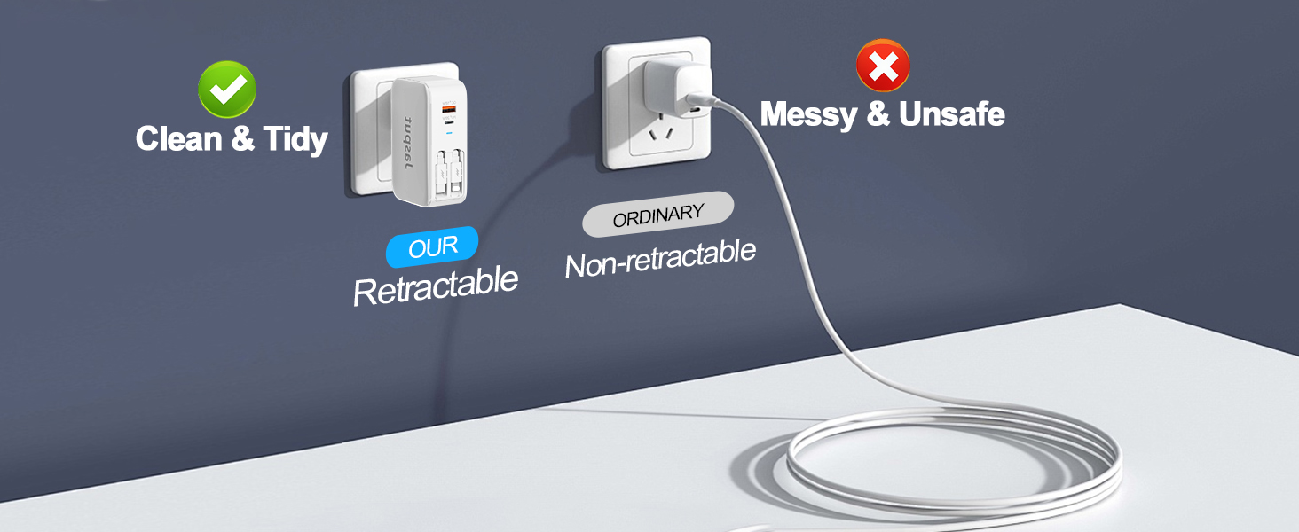 retractable wall charger