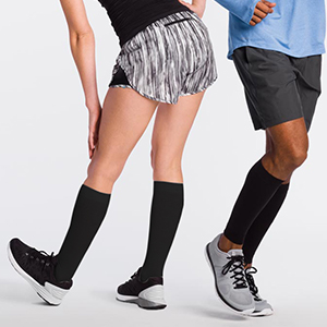 Toeless Compression Stockings for Women Men 20-30 mmhg Knee High Open Toe Compression Socks