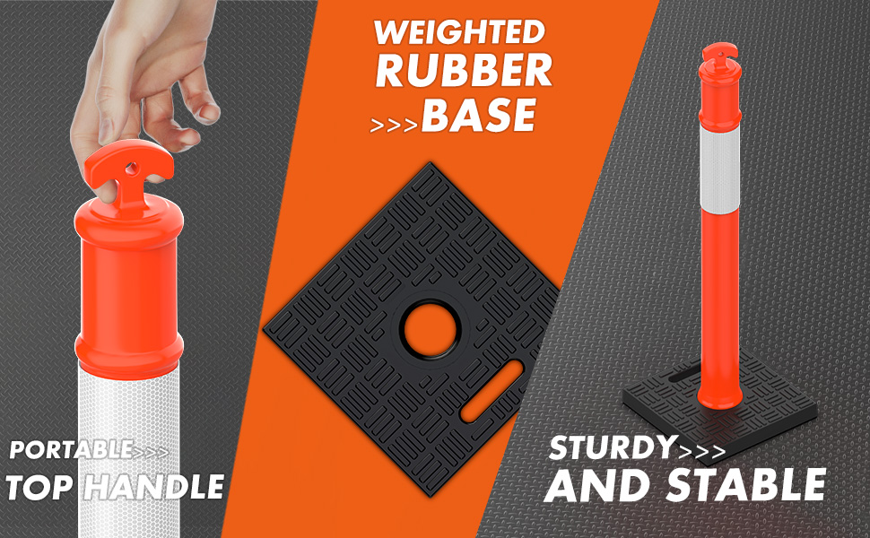45 Inches Traffic Delineator Posts orange