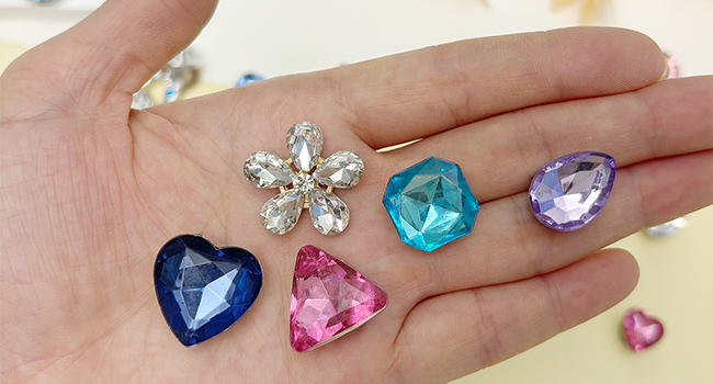 colorful gem charms