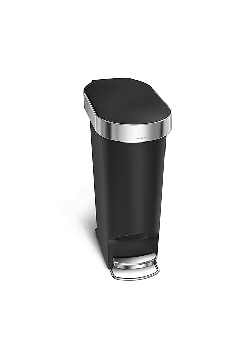 Simplehuman 40L Slim Plastic Liner Rim Kitchen Trash Can