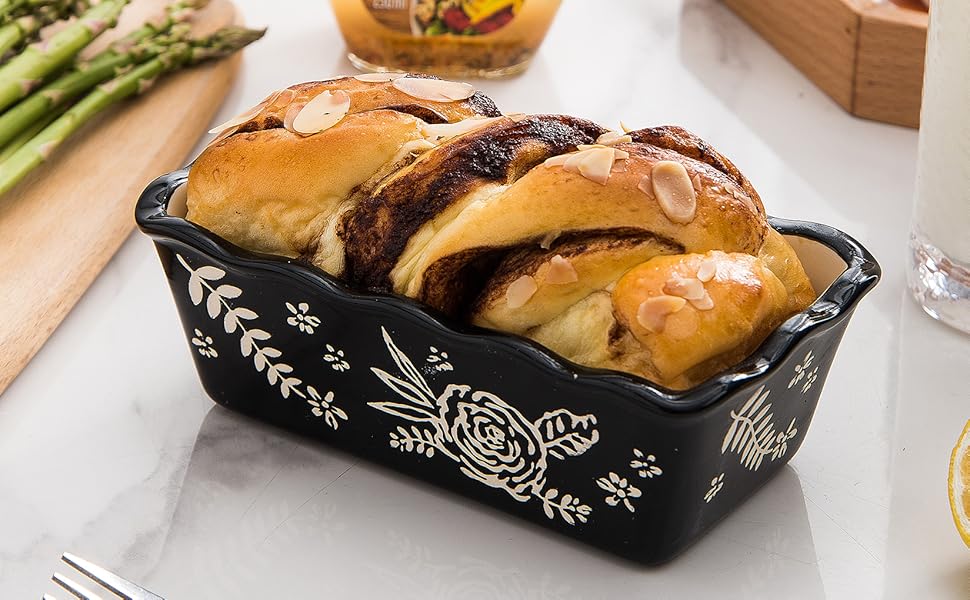 Wisenvoy Mini Loaf Pan Bread Pan Ceramic Loaf Pans for