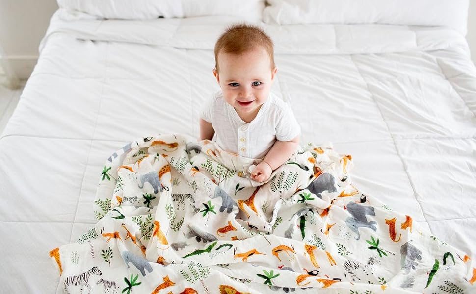 Loulou Lollipop Soft Baby Swaddle Blanket Muslin Wrap Receiving Blanket