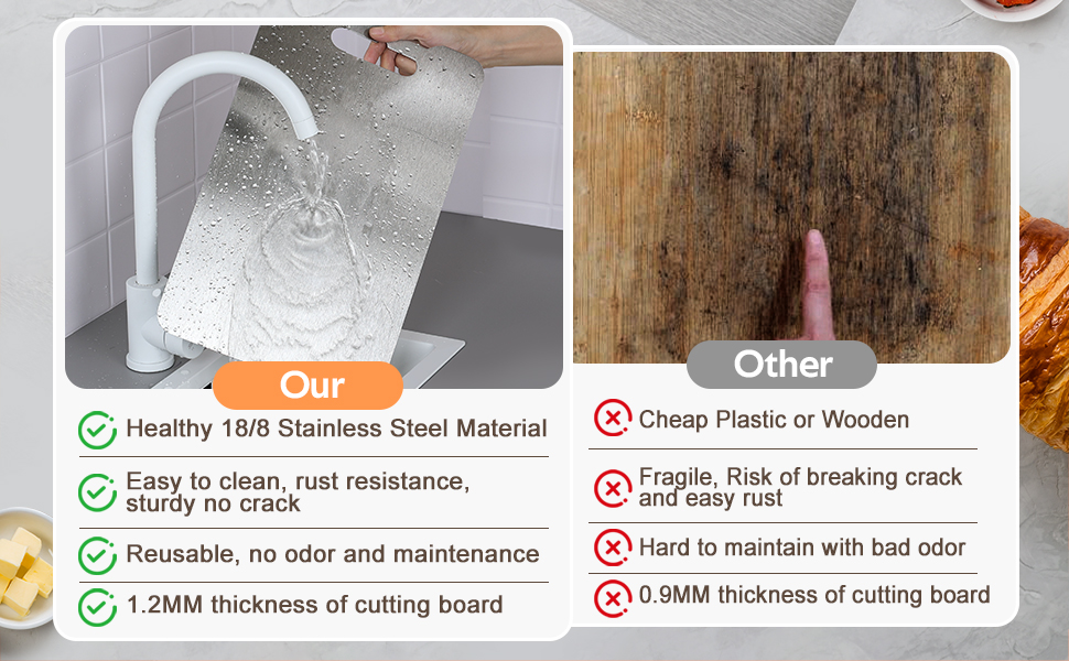 stainless steel cutting boards