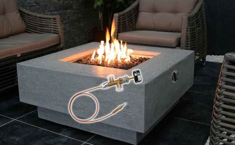 WADEO Fire Pit Control Valve Kit, Fire Pit Flame Failure Safety Control