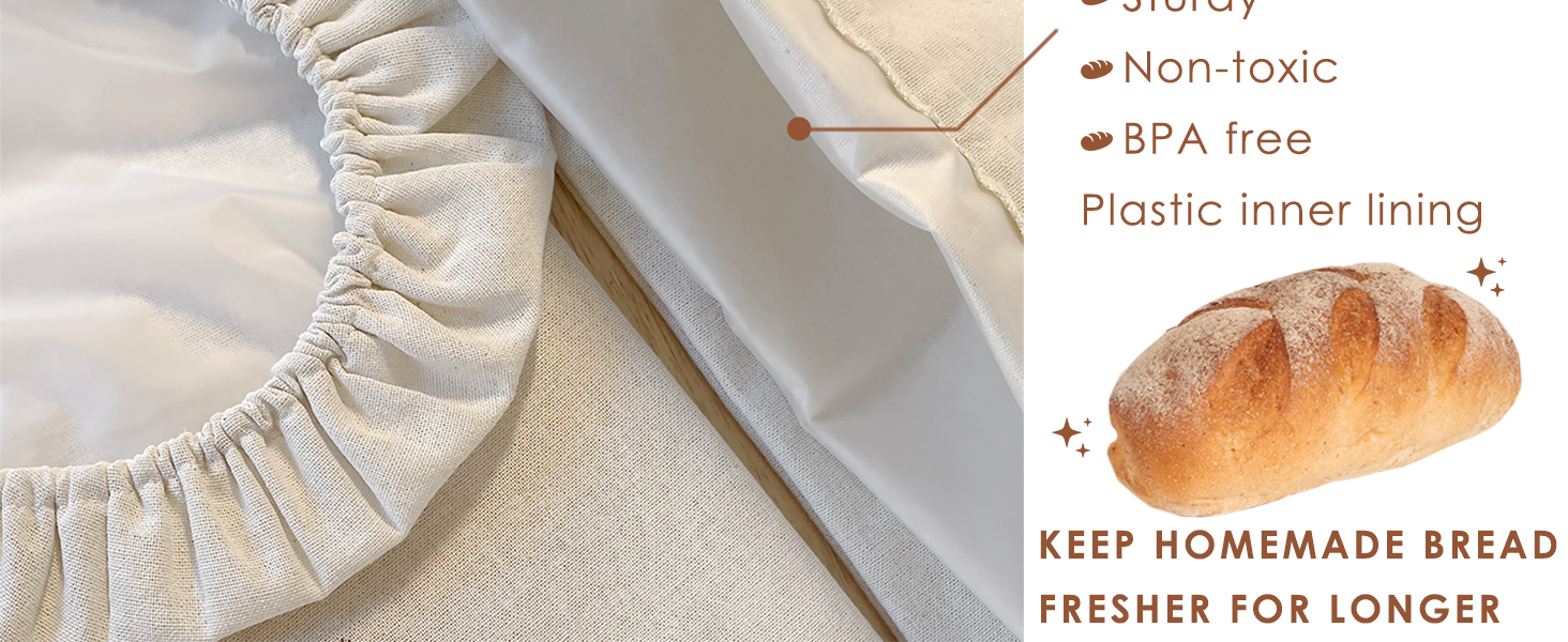 Cacolor Reusable Bread bags for homemade bread 2 pack sourdough bread bags