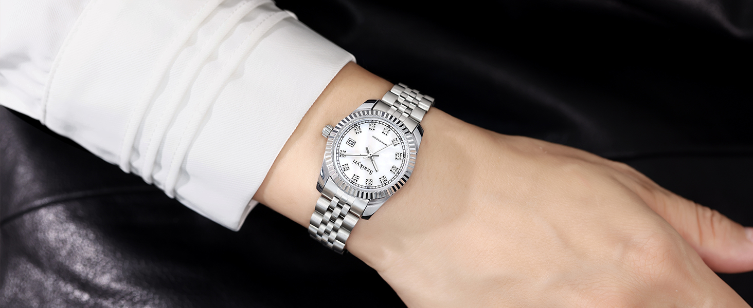 crystal accent watch women