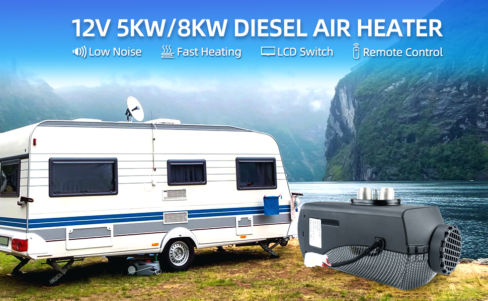 12V 8KW Standheizung Diesel, Luft-Diesel-Heizung Diesel Lufterhitzer ...