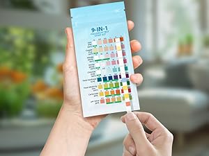 Compare the test strip to the color chart.